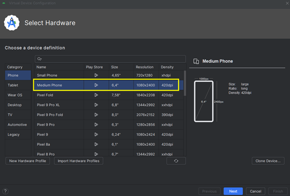 Device Manager with + button