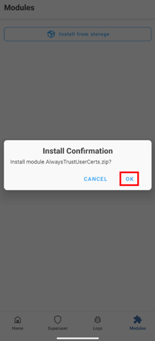 Confirm installation
