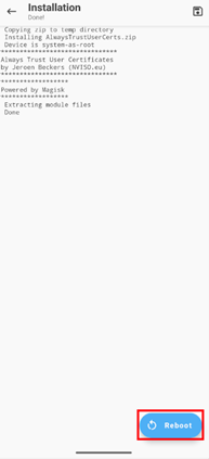 Module installation progress