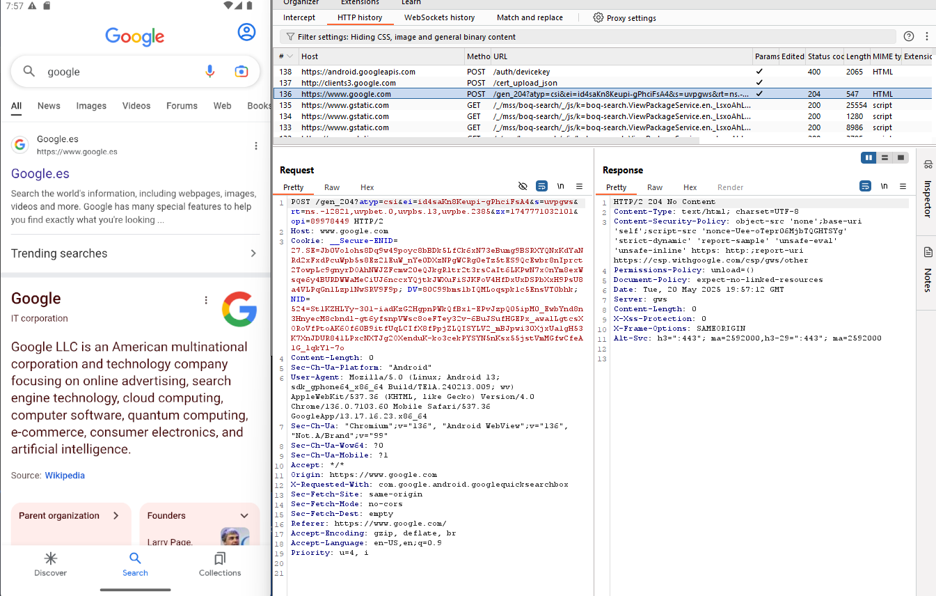 HTTPS traffic in Burp Suite