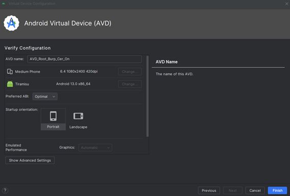 Select System Image for AVD